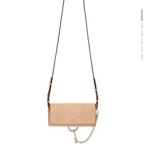 Chloe Mini Faye Suede Calfskin Leather Shoulder Bag - Orange